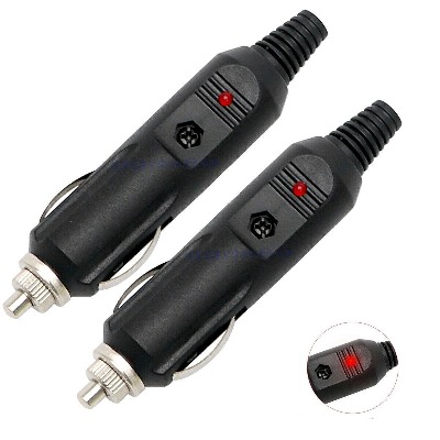 2 x 12V Car Cigarette Lighter Plug Connector